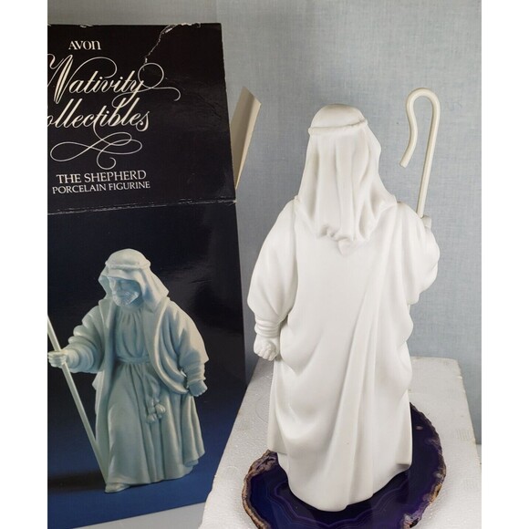 Vintage 1983 Avon Bisque Porcelain Nativity Collectable "The Shepherd " Figurine - Picture 8 of 15